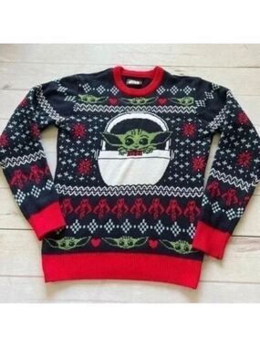 Star Wars Geeknet The Mandalorian Child Baby Yoda Ugly Holiday Unisex Sw…